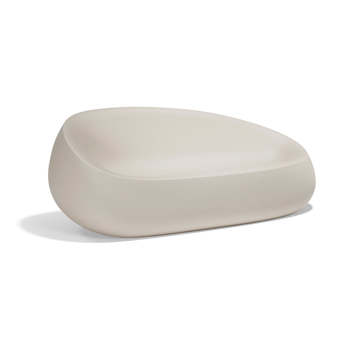 Stone Sofa by Vondom in Ecru for Modern Coastal Living, designed for outdoor use |Ecru