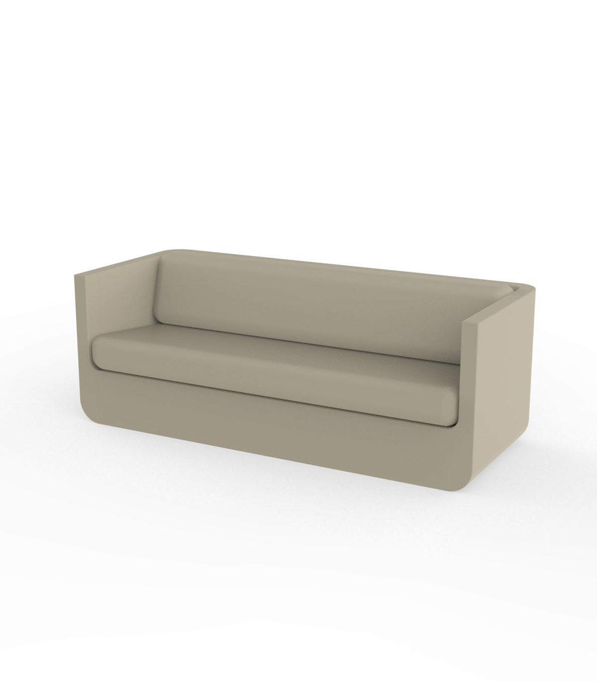 Ecru ULM sofa by Ramón Esteve for Vondom, luxury outdoor sofa in reclaimed design made from Mediterranean recycled plastic – Modern Coastal Living.| Ecru