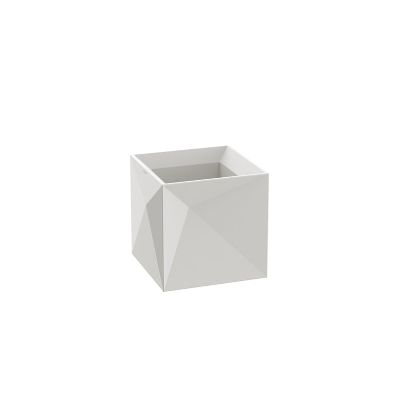 Faz Cube planter by Vondom, eco-friendly geometric planter for stylish indoor and outdoor living – Modern Coastal Living white| White