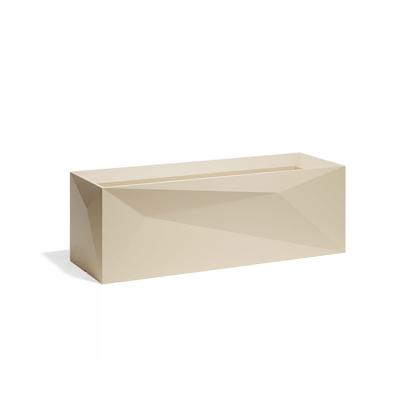 Faz Jardiniere planter by Vondom, sustainable modern planter for luxury indoor and outdoor spaces – Modern Coastal Living ecru| Ecru