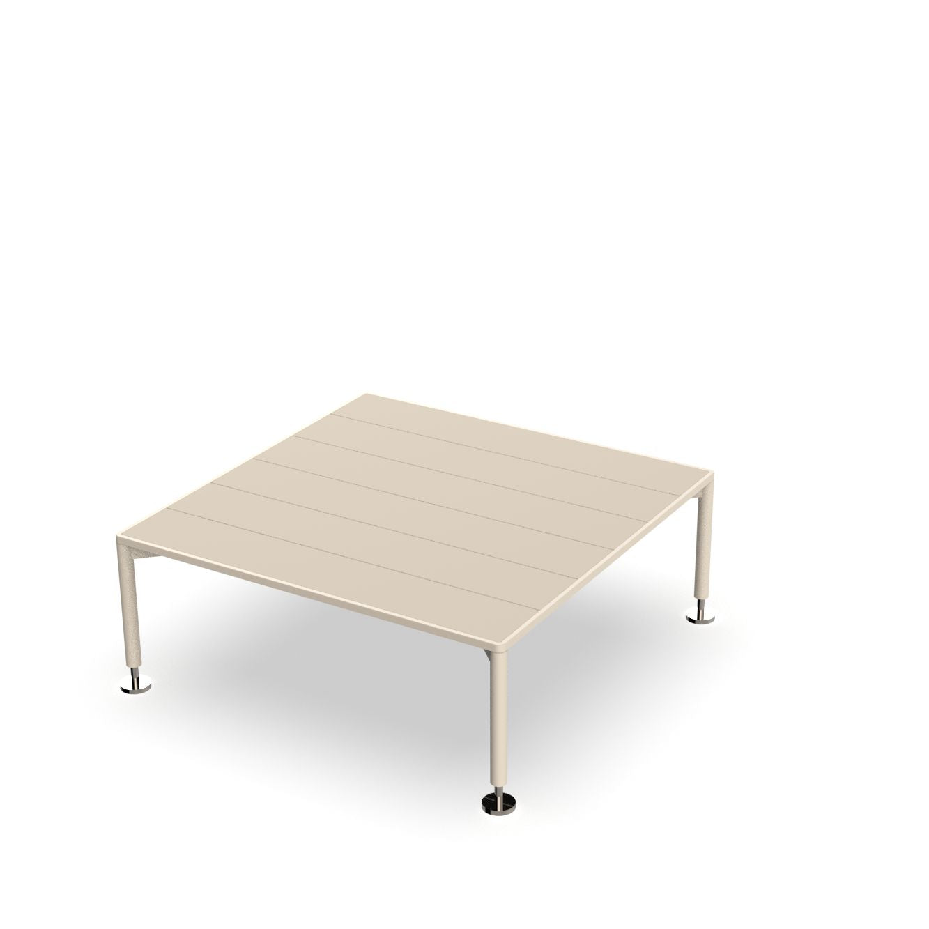 Hamptons low table medium by Ramón Esteve for Vondom, luxury outdoor coffee table in reclaimed elegance crafted from Mediterranean recycled plastic – Modern Coastal Living.