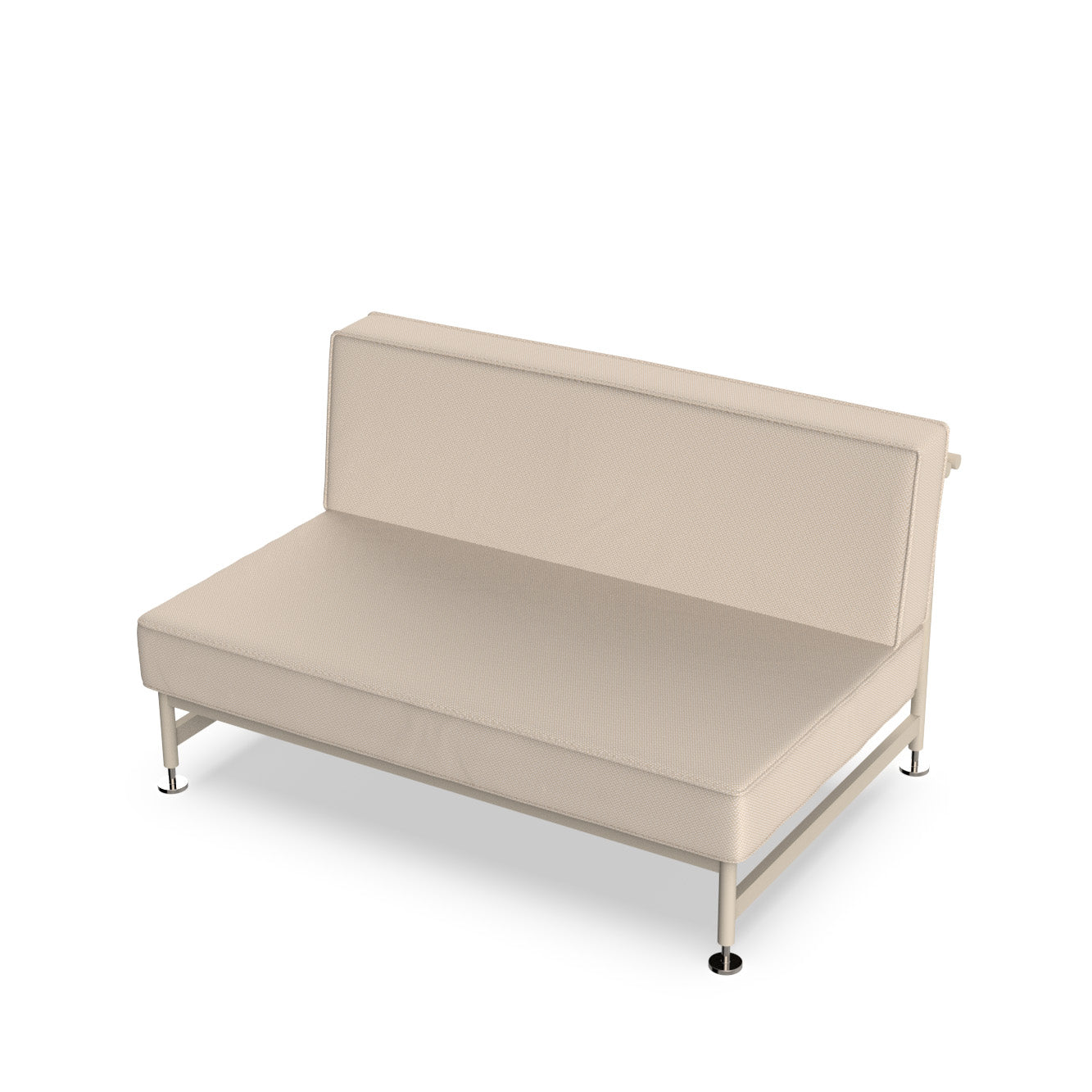 Crema Hamptons sectional sofa armless by Ramón Esteve for Vondom, luxury modular seating in reclaimed elegance with recycled aluminium and fabrics – Modern Coastal Living.| Crema