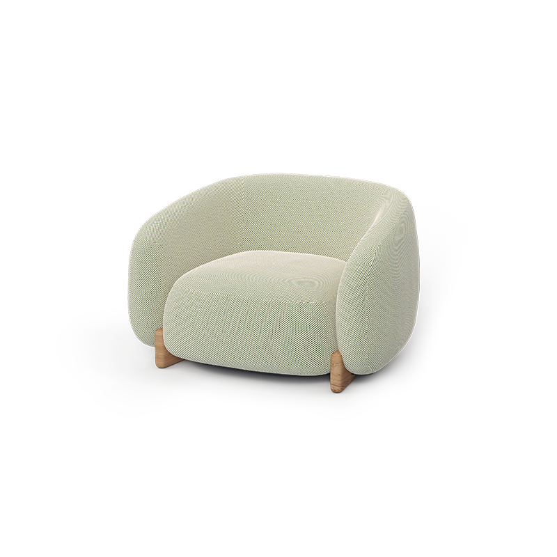 Milos Upholstered Lounge Chair by Jean-Marie Massaud for Vondom eco-luxury seating with recycled fabrics at Modern Coastal Living| Milos Upholstered lounge chair 
