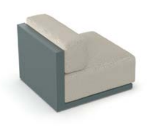 Modo Green Gatsby Sofa Armless Section by Ramón Esteve for Vondom eco-luxury modular seating at Modern Coastal Living| Modo Green