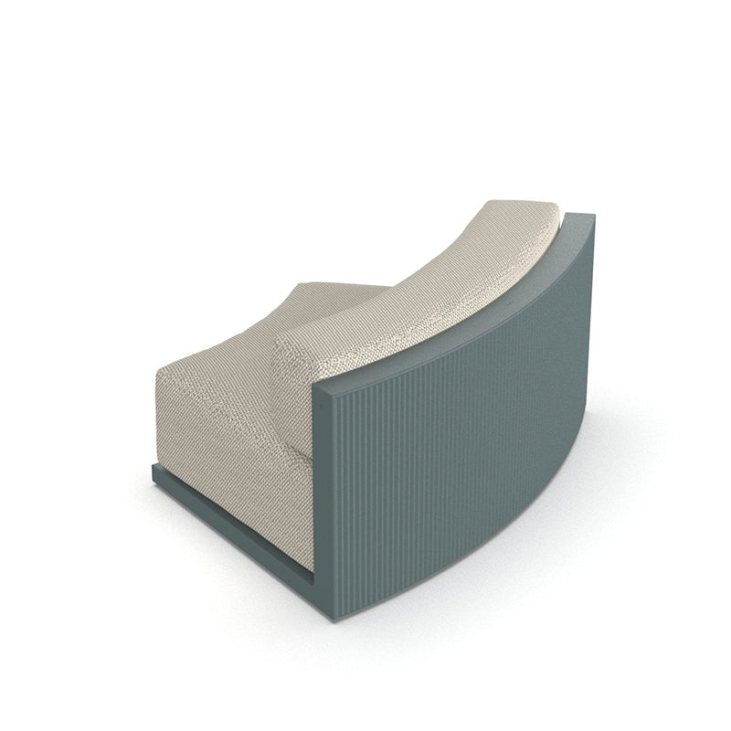 Modo Green Gatsby Round Corner 45° Section by Ramón Esteve for Vondom eco-luxury modular seating at Modern Coastal Living| Modo Green