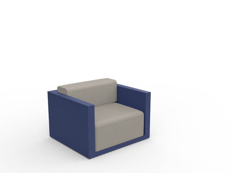 Gatsby Eco-Luxury Lounge Chair by Ramón Esteve for Vondom crafted from recycled ocean plastics at Modern Coastal Living| Notte Blue