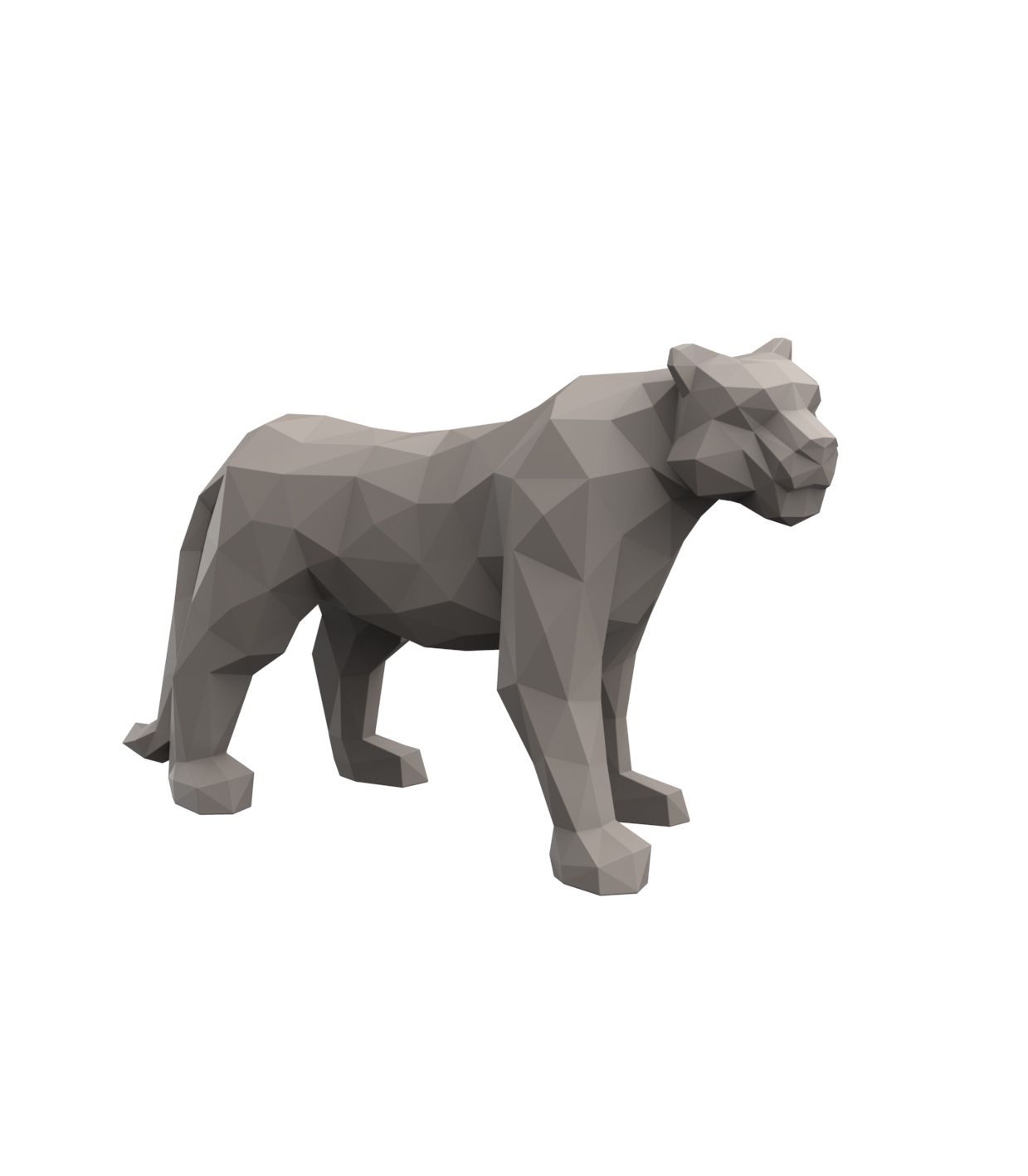 Tortora Origami Hyou leopard sculpture by Vondom, sleek origami-inspired big cat in sustainable materials – Modern Coastal Living.| Tortora