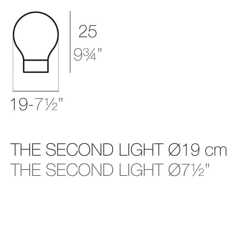 Small Second Light by Vondom,  dimensions 25cm height Ø19cm – .| Small dimensions