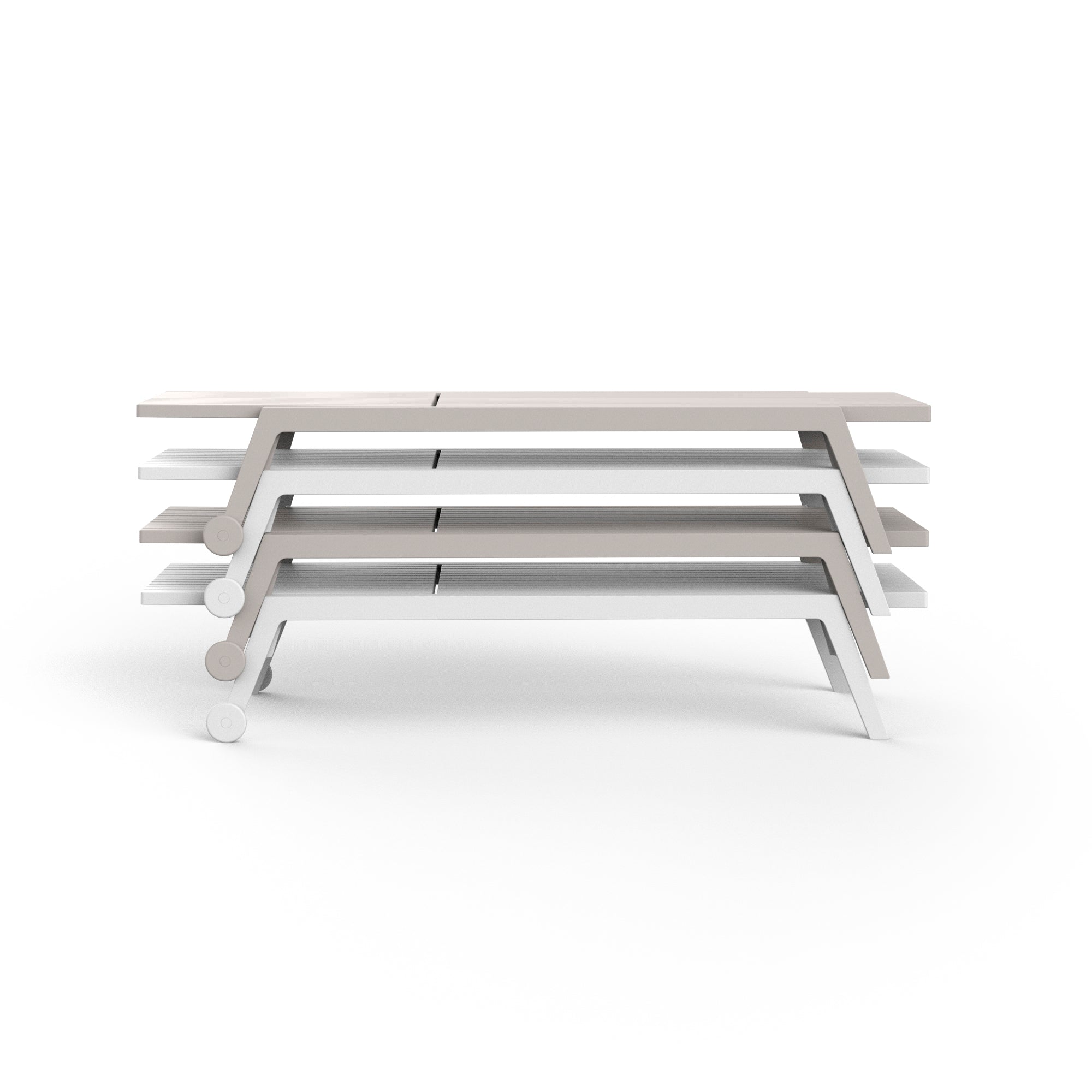 Spritz sun lounger collection  by Archirivolto Design for Vondom, luxury outdoor lounger in refined reclaimed design crafted from Mediterranean recycled plastic – Modern Coastal Living.