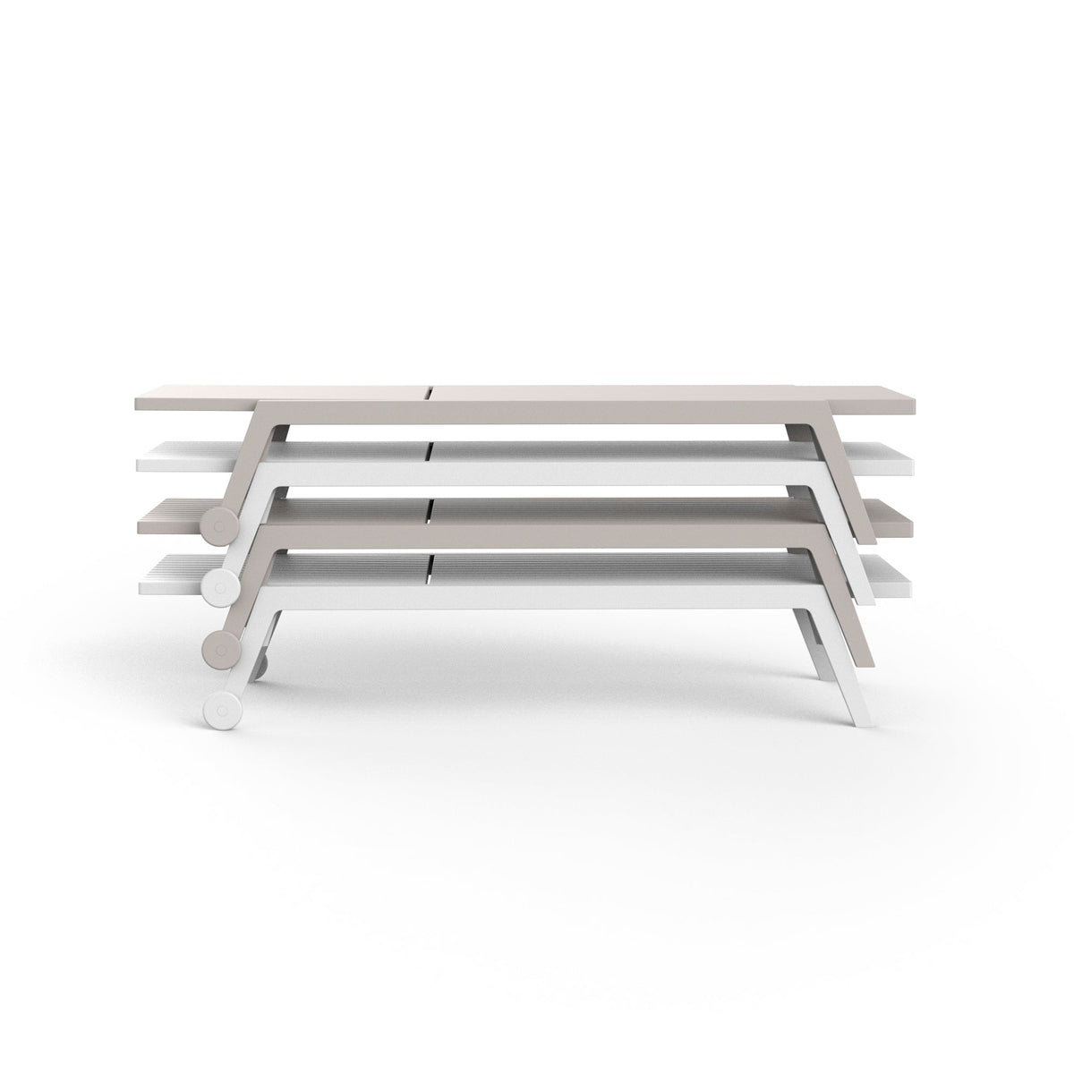 Spritz sun lounger collection  by Archirivolto Design for Vondom, luxury outdoor lounger in refined reclaimed design crafted from Mediterranean recycled plastic – Modern Coastal Living.