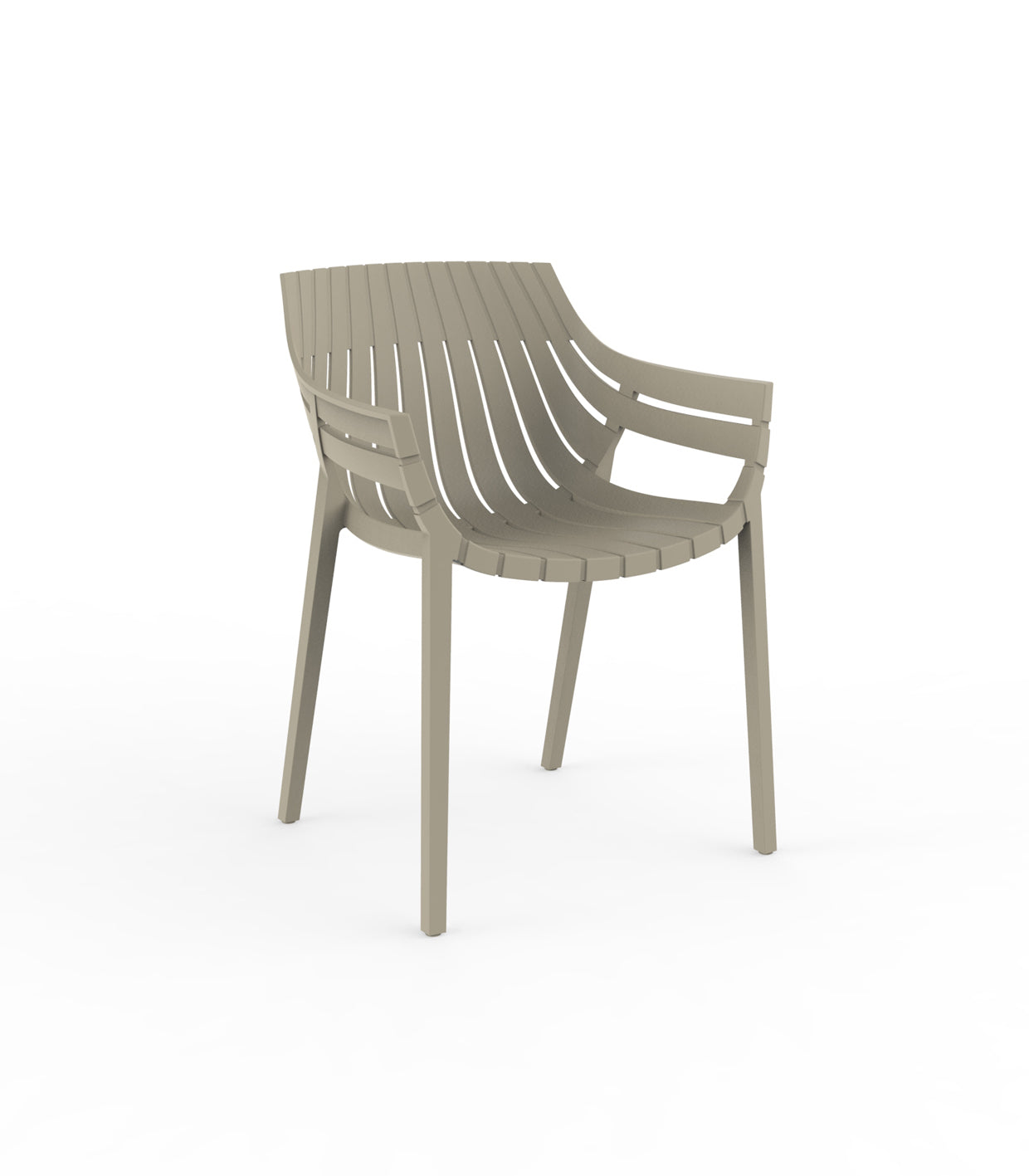 Ecru Spritz armchair by Archirivolto Design for Vondom, eco-luxury outdoor seating made from Mediterranean recycled plastic – Modern Coastal Living.| Ecru