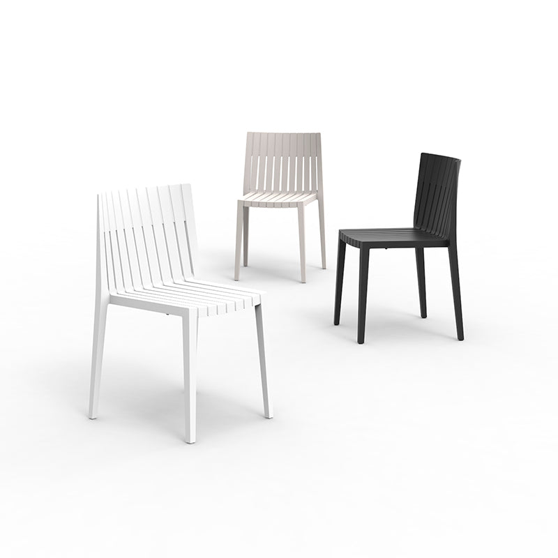 Spritz chair Collection by Archirivolto Design for Vondom, luxury outdoor dining chair in reclaimed luxury design made from Mediterranean recycled plastic – Modern Coastal Living.