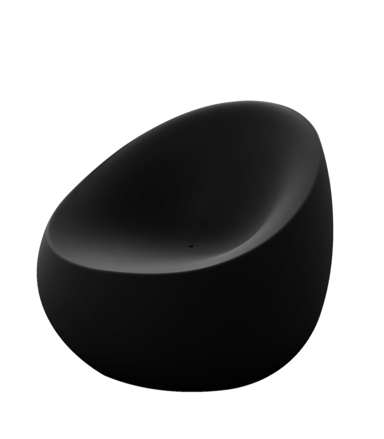 Stone Lounge chair by Vondom in black for Modern Coastal Living, designed for outdoor use | Black