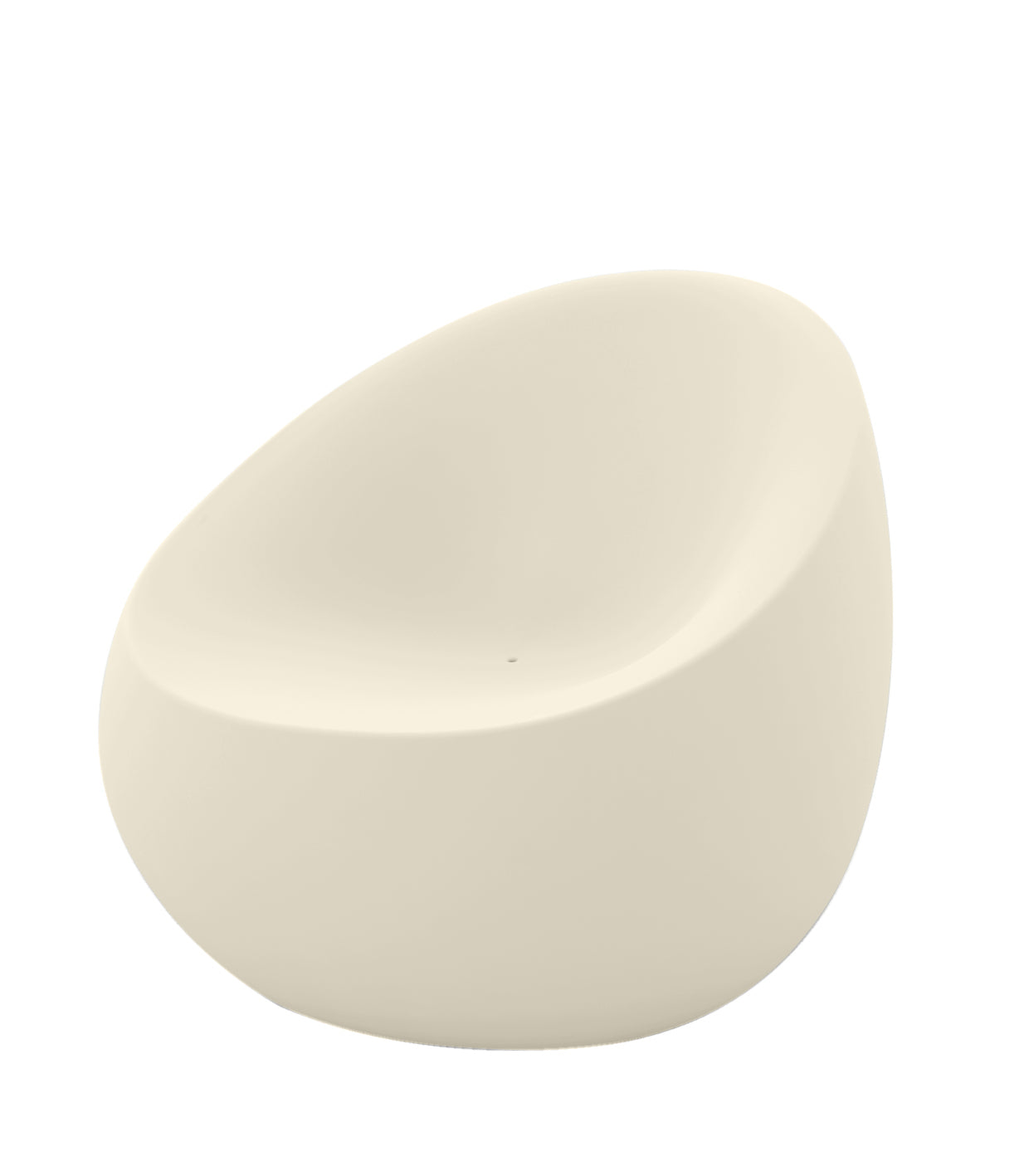 Stone Lounge chair by Vondom in Ecru for Modern Coastal Living, designed for outdoor use | Ecru