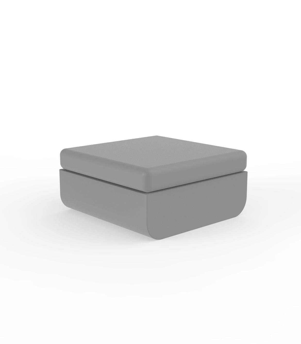 Tortora ULM ottoman by Ramón Esteve for Vondom, versatile luxury piece in reclaimed elegance made from Mediterranean recycled plastic – Modern Coastal Living.| Tortora