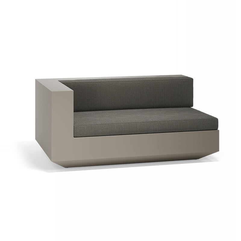 Vela sofa right XL by Ramón Esteve for Vondom, oversized modular sofa in eco-luxury design made from Mediterranean recycled plastic – Modern Coastal Living.| Tortora