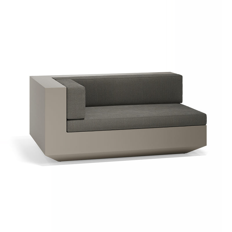 Tortora Vela left chaise lounge by Ramón Esteve for Vondom, modular lounger made from Mediterranean recycled plastic – Modern Coastal Living.| Tortora