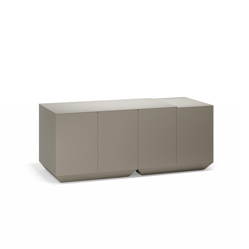 Tortora Vela catering bar with ice bucket by Vondom, sustainable modular bar by Ramón Esteve for luxury outdoor entertaining – Modern Coastal Living.| Tortora