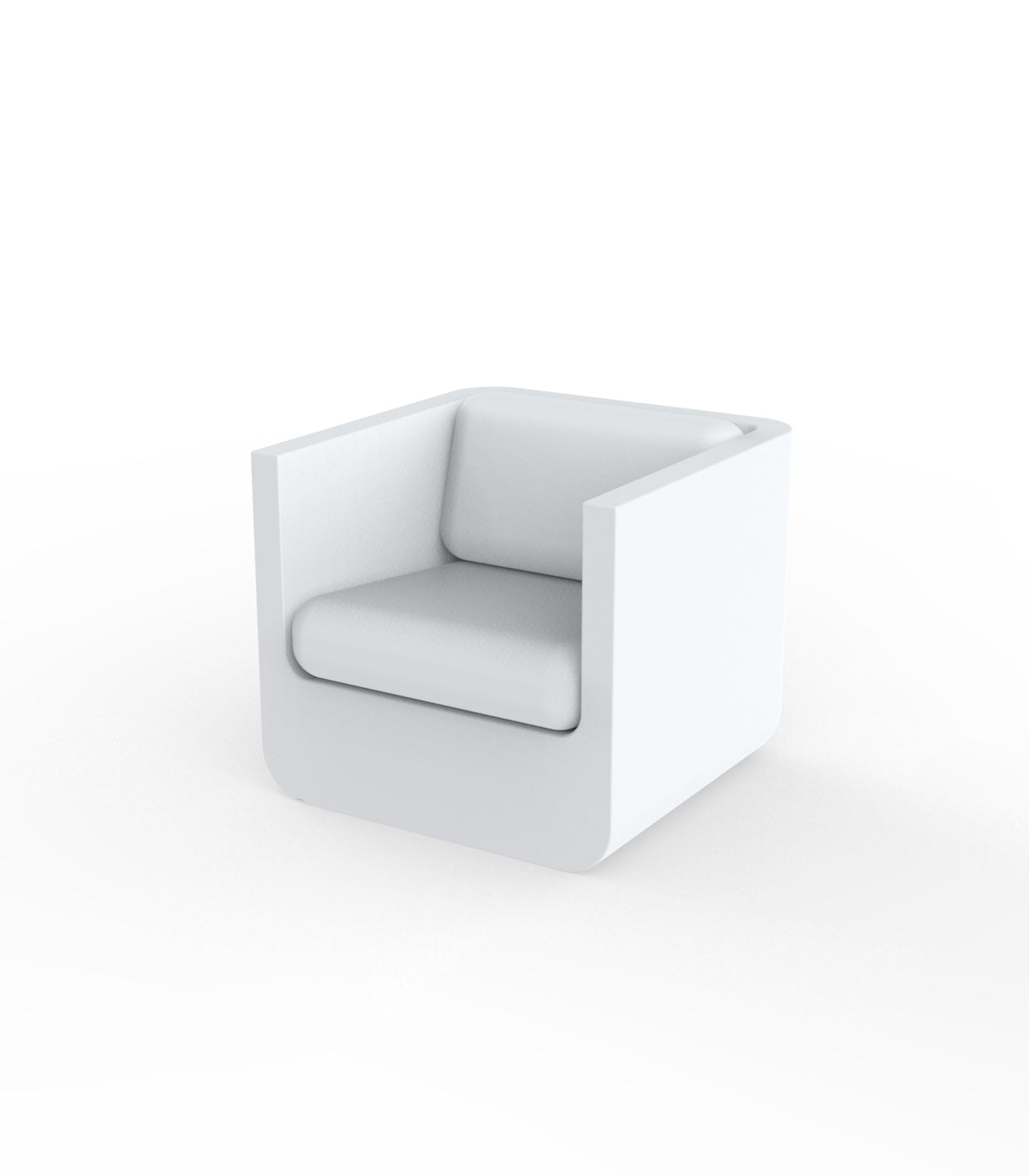 White ULM lounge chair by Ramón Esteve for Vondom, luxury seating in reclaimed design made from Mediterranean recycled plastic – Modern Coastal Living.  – Modern Coastal Living.| White
