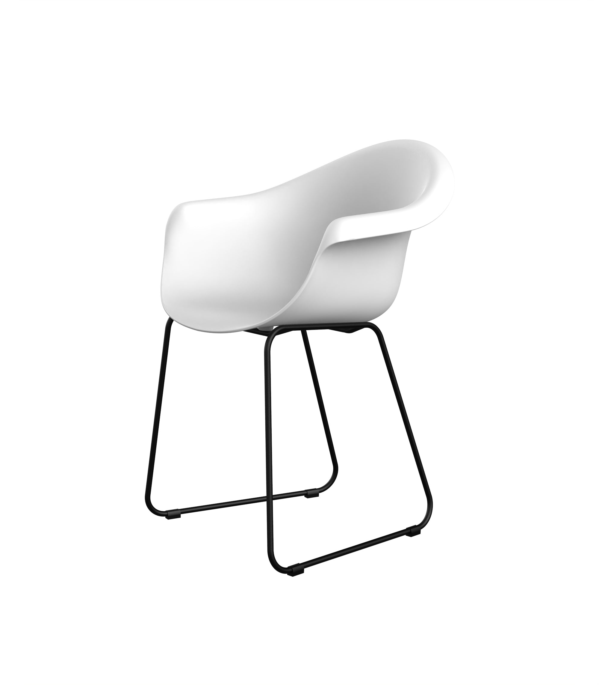White Incasso Armchair by Vondom eco-luxury Mediterranean seating at Modern Coastal Living| White