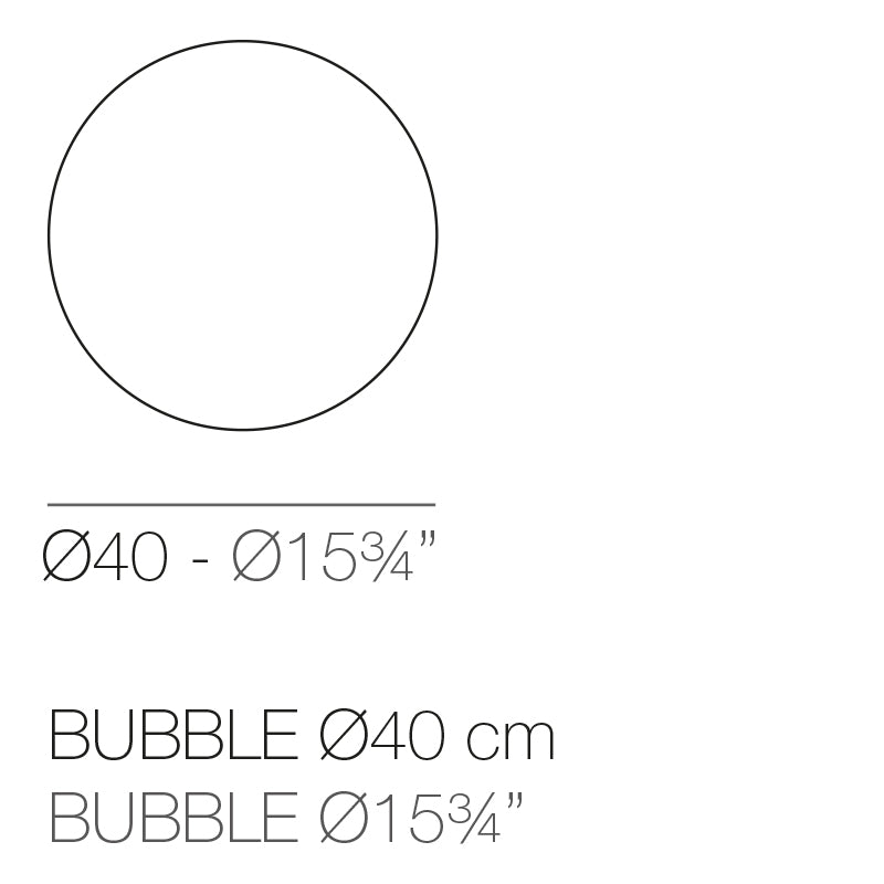 Small Bubbles lamp by Vondom dimensions Ø40cm  – Modern Coastal Living.| Small light dimensions